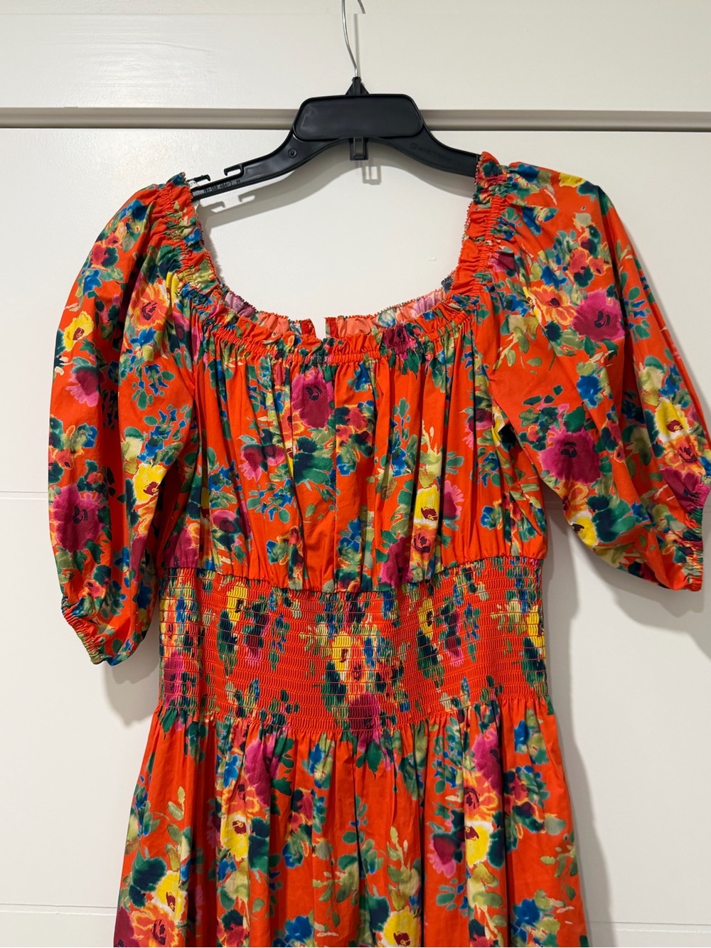 Cara Cara Mimi Dress Cherry Bouquet Orange Large - Picture 4 of 8